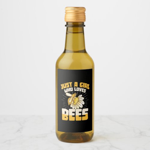 Just A Girl Who Loves Bees Wine Label