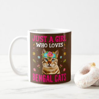 Just A Girl Who Loves Bengal Cats Funny Cat Lover Coffee Mug