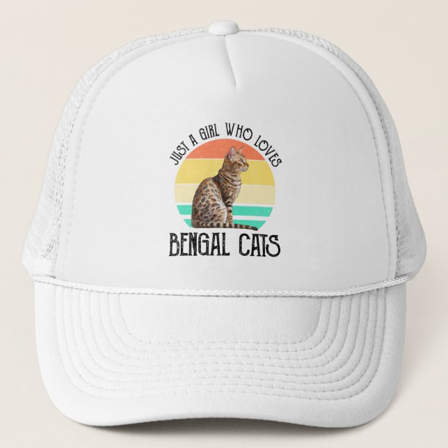 Just A Girl Who Loves Bengal Cats Trucker Hat (Front)