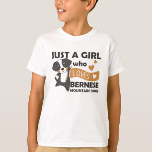 Just A Girl Who Loves Bernese Mountain Dog Dogs T-Shirt