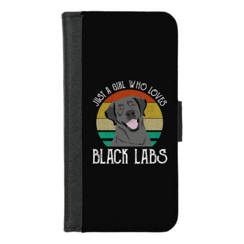 Just A Girl Who Loves Black Labs iPhone 87 Wallet Case