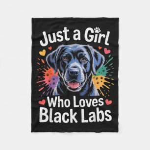Just A Girl Who Loves Black Labs - Labrador Dog Lo Fleece Blanket