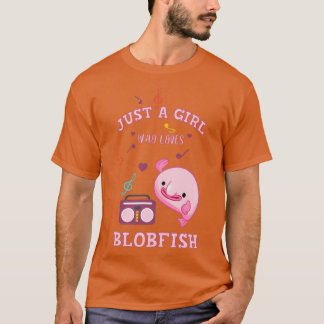 just a girl who loves blobfish unique illustrated  T-Shirt