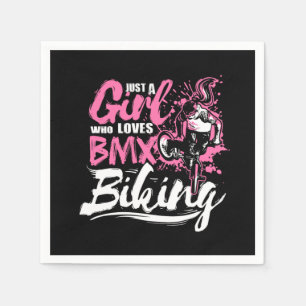 Just a Girl Who Loves BMX Biking Napkins