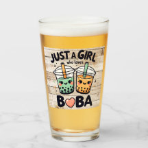 Just a Girl Who Loves Bob Personalized Glass Cup
