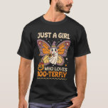 Just A Girl Who Loves Boo-terfly Butterfly Ghost H T-Shirt