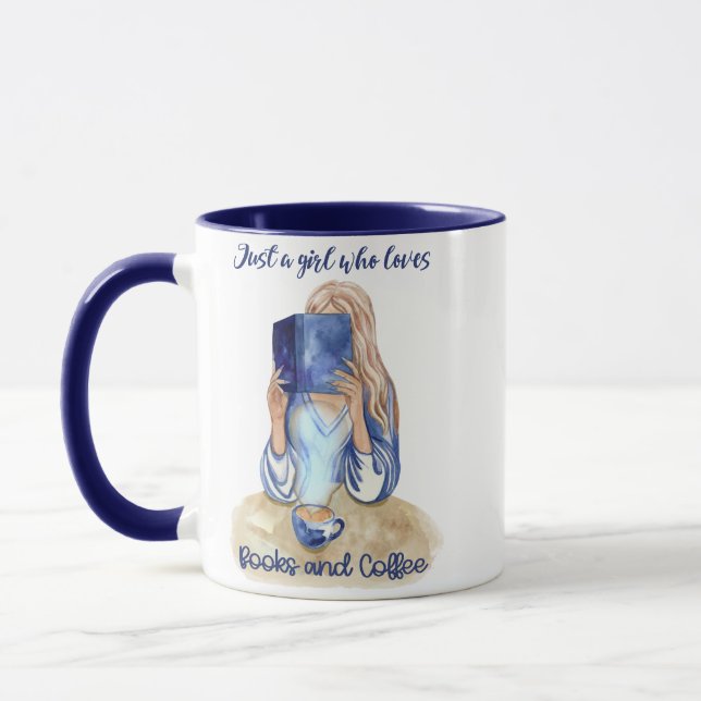 Just A Girl Who Loves Books and Coffee Mug (Left)