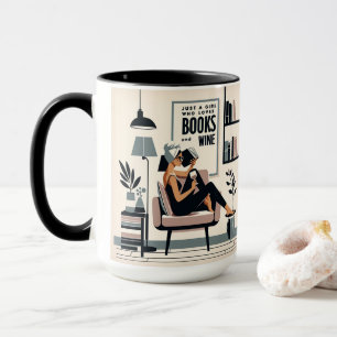 Just A Girl Who Loves Books and Wine Mug