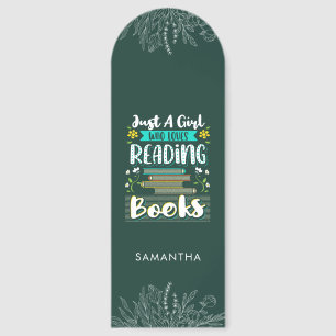 Just a Girl Who Loves Books Librarian Custom Bookmarks