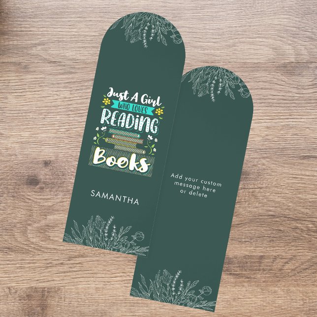 Just a Girl Who Loves Books Librarian Custom Bookmarks (Just a Girl Who Loves Books Librarian Custom Bookmarks)