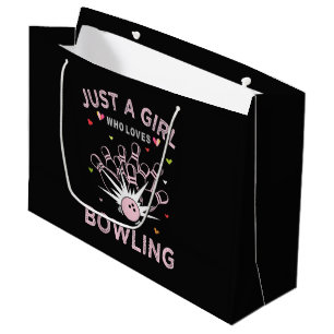 Just A Girl Who Loves Bowling Large Gift Bag