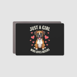 Just a girl who loves Boxers Car Magnet
