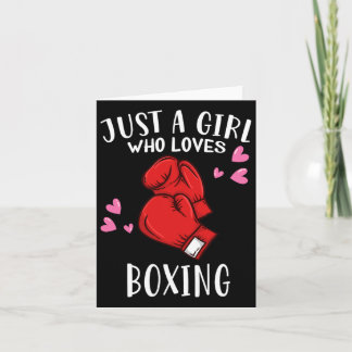 Just A Girl Who Loves Boxing Boxing Girls Boxer Card