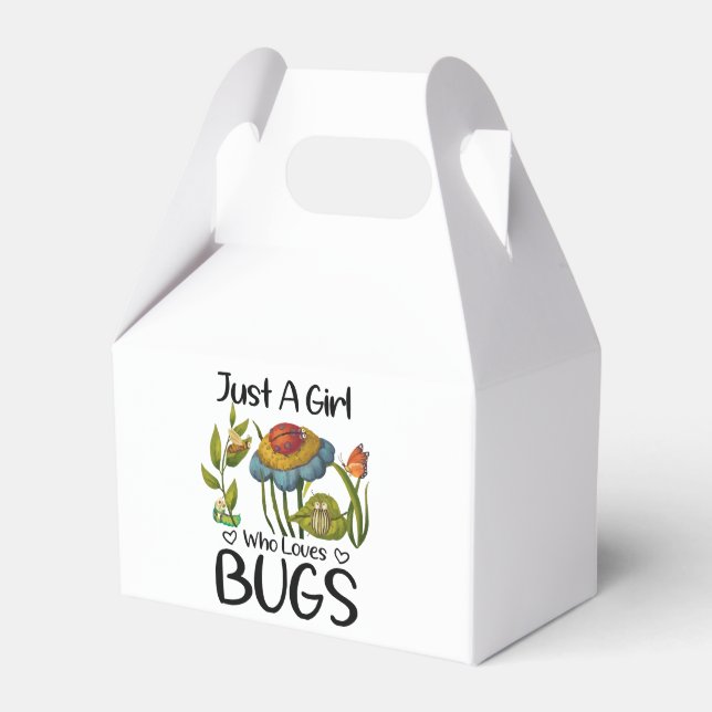 Just a girl who loves bugs favor boxes (Front Side)