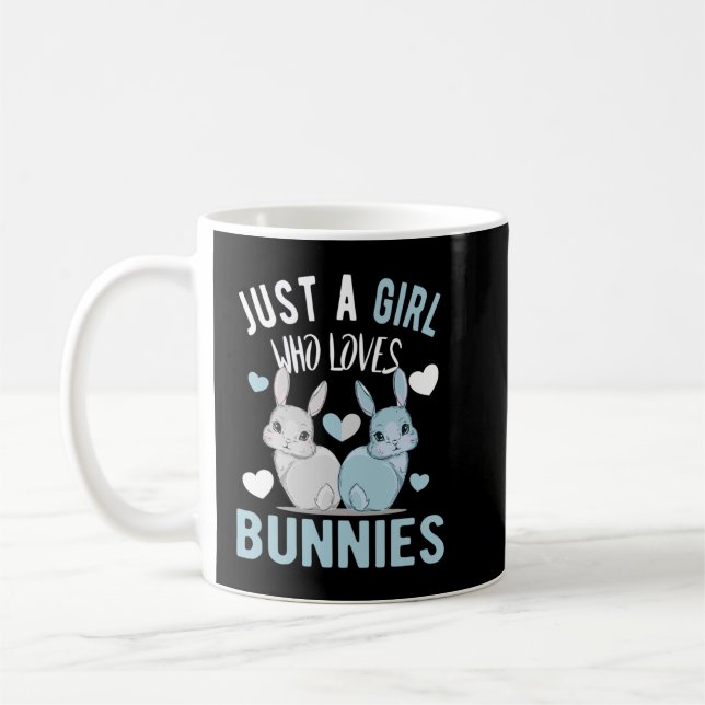 Just a girl who loves bunnies Bunny Mom Pullover  Coffee Mug (Left)