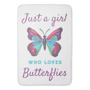 Just a girl who loves Butterflies Bath Mat