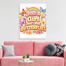 Just a Girl Who Loves Butterflies – Cute Floral 