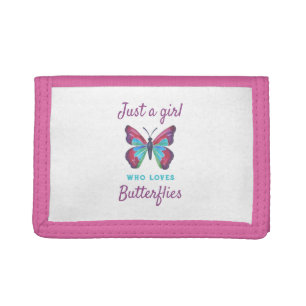 Just a girl who loves Butterflies Trifold Wallet