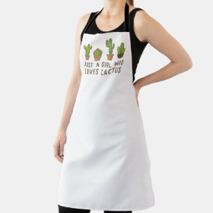 Just a Girl Who Loves Cactus Apron