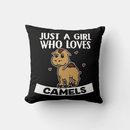 Just A Girl Who Loves Camels Cute Camel Costume Throw Pillow