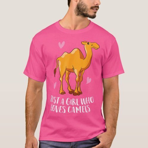 Just a Girl Who Loves Camels Cute Camel Girl  T_Shirt