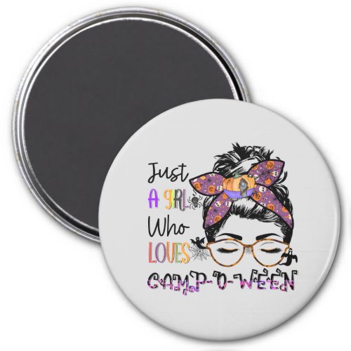 Just a Girl Who Loves Camp_o_ween  Halloween Camp Magnet