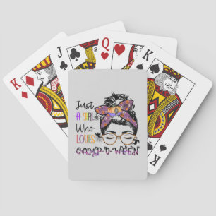 Just a Girl Who Loves Camp-o-ween – Halloween Camp Poker Cards