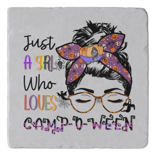 Just a Girl Who Loves Camp_o_ween  Halloween Trivet