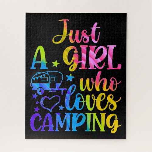 Just A Girl Who Loves Camping    Jigsaw Puzzle