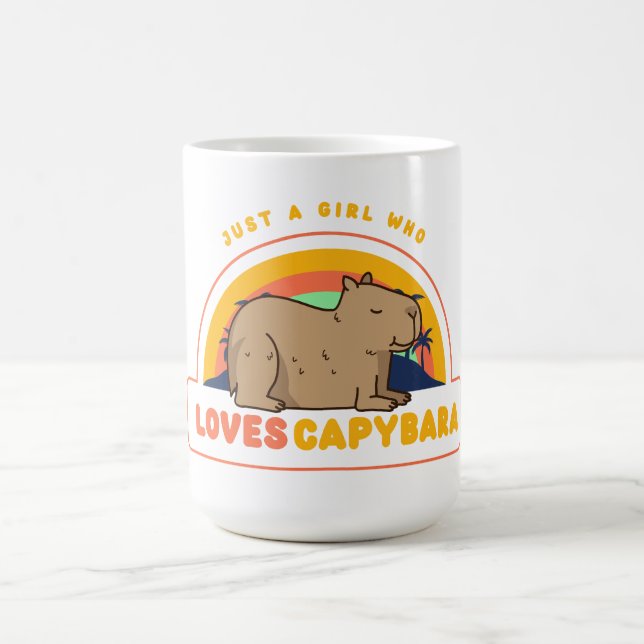 Just a Girl Who Loves Capybaras Coffee Mug (Center)