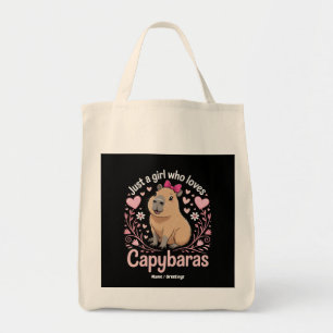 Just a Girl Who Loves Capybaras Funny Cute Gift Tote Bag