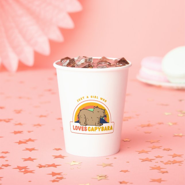 Just a Girl Who Loves Capybaras Paper Cups (Insitu)
