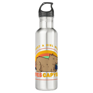 Just a Girl Who Loves Capybaras Stainless Steel Water Bottle
