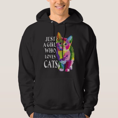 Just A Girl Who Loves Cats 3Cat Lover Tee