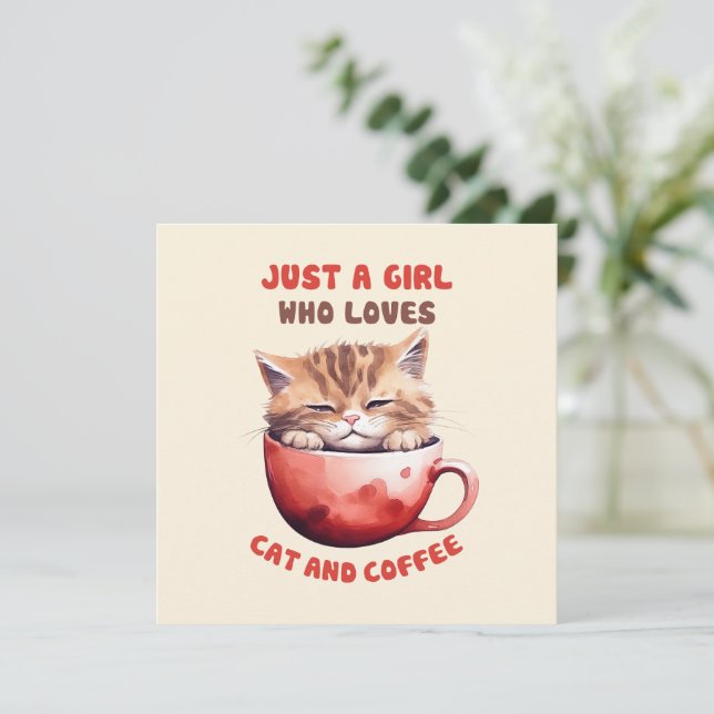 Just a Girl Who Loves Cats and Coffee (2) (Standing Front)