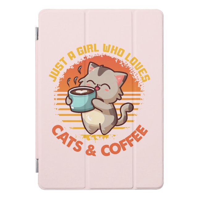 Just A Girl Who Loves Cats & Coffee iPad Pro Cover (Front)