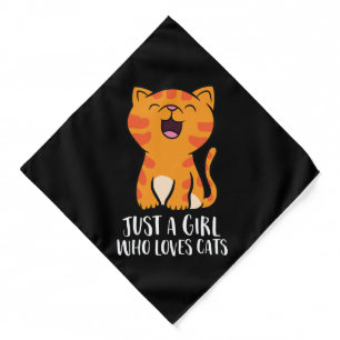 Just a Girl Who Loves Cats Pullover Bandana