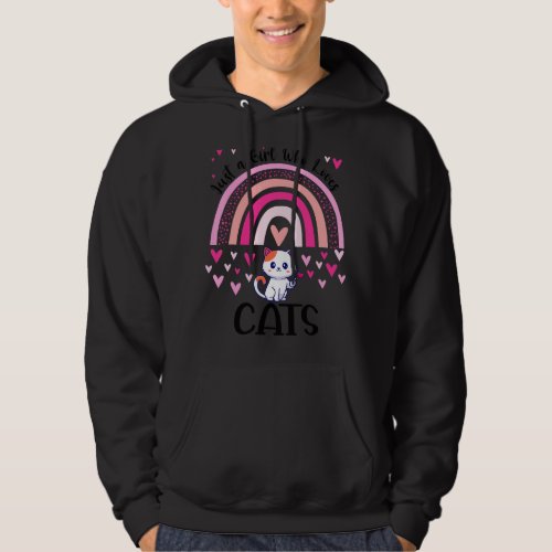 Just A Girl Who Loves Cats Rainbow Cute Cat Hoodie