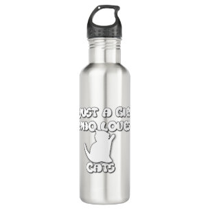 just a girl who loves cats stainless steel water bottle