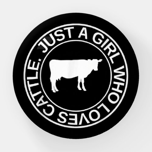 Just A Girl Who Loves Cattle Gift Paperweight