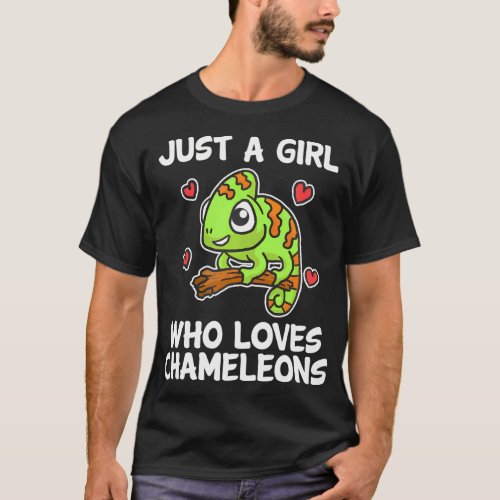 Just A Girl Who Loves Chameleons Lizard Chameleon  T_Shirt