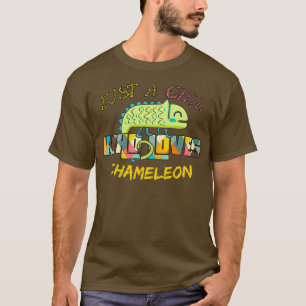 Just A Girl Who Loves Chameleons Reptile Pet Chame T-Shirt