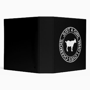 Just A Girl Who Loves Chamois Gift For Women Goat 3 Ring Binder