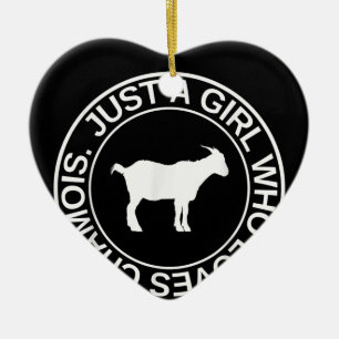 Just A Girl Who Loves Chamois Gift For Women Goat Ceramic Ornament