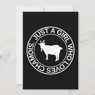 Just A Girl Who Loves Chamois Gift For Women Goat Invitation