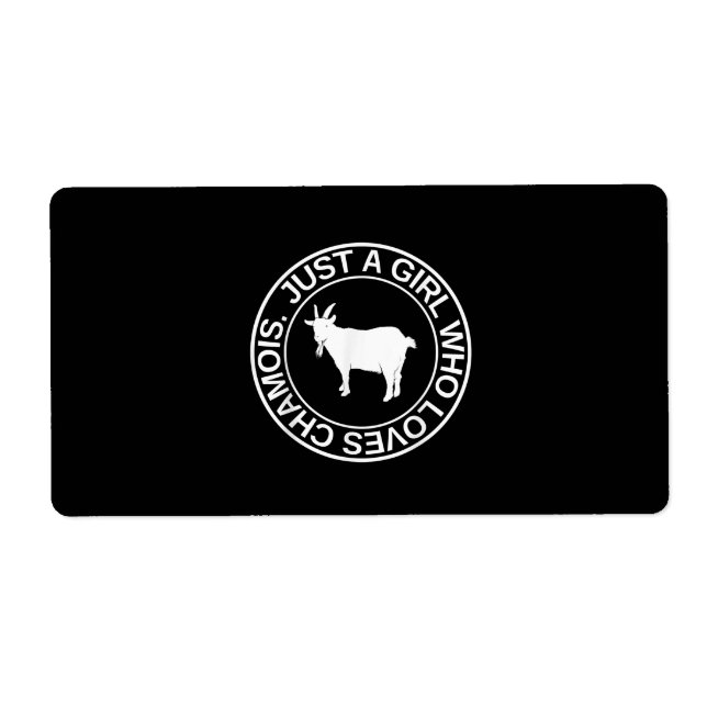 Just A Girl Who Loves Chamois Gift For Women Goat Label (Front)