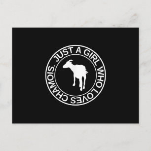 Just A Girl Who Loves Chamois Gift For Women Goat Postcard