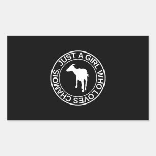 Just A Girl Who Loves Chamois Gift For Women Goat Rectangular Sticker