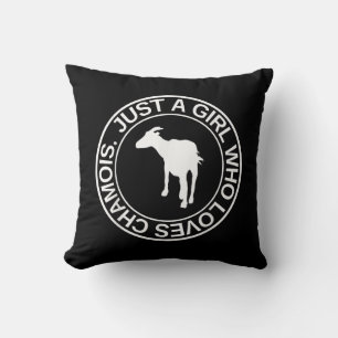 Just A Girl Who Loves Chamois Gift For Women Goat Throw Pillow