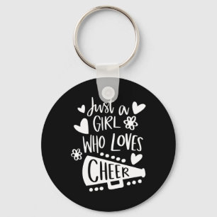 Just A Girl Who Loves Cheer Funny Sport Lover Chee Keychain